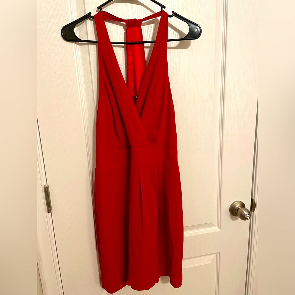Express Red Razorback Cocktail Dress size Medium
